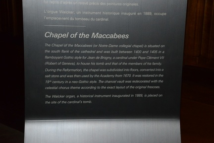 Chapel of the Maccabees sign